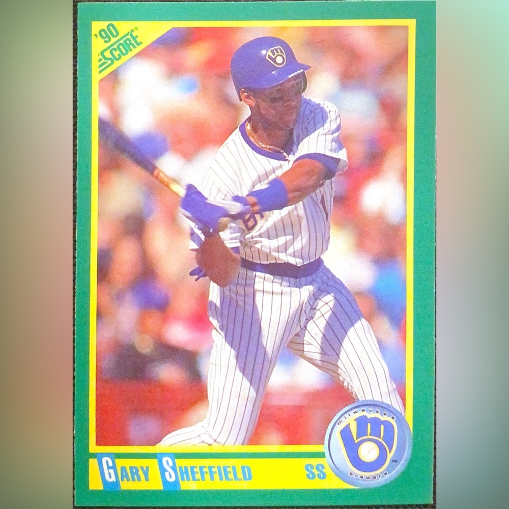 1990 Gary Sheffield Milwaukee Brewers Baseball Card